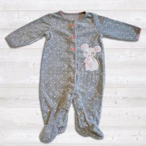 3m Carter’s Winter Mouse footed pajamas
